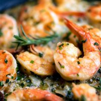 jumbo shrimp scampi sauteeing in butter and olive oil - food stock pictures, royalty-free photos & images