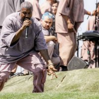 Kanye West performs Sunday Service during the 2019 Coachella Valley Music And Arts Festival on April 21, 2019 in Indio, California.