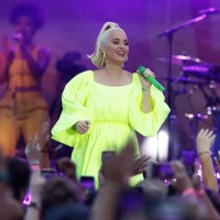 Katy Perry performs on March 11, 2020 in Bright, Australia. The free Fight On concert was held for for firefighters and communities recently affected...