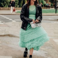 Kaya Scodelario is seen during London RTW Fashion Week on February 17, 2024 in London, England.