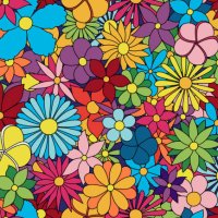kids floral pattern - garden decoration stock illustrations