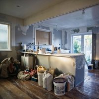 kitchen under construction during remodel - home decoration stock pictures, royalty-free photos & images
