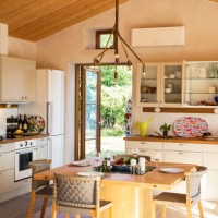 kitchen with dining table - home decoration stock pictures, royalty-free photos & images