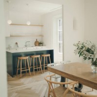 kitchen with open shelving - home decoration stock pictures, royalty-free photos & images