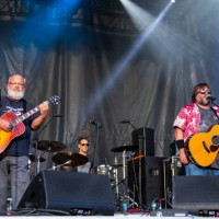 Kyle Gass and Jack Black of Tenacious D perform during Day 3 at Shaky Knees Festival at Atlanta Central Park on May 6, 2018 in Atlanta, Georgia.