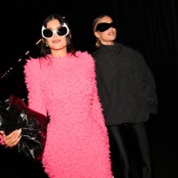 Kylie Jenner and Khloé Kardashian attend the Balenciaga Womenswear Spring/Summer 2023 show as part of Paris Fashion Week on October 02, 2022 in...