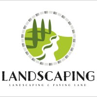 landscaping and paving land symbol - garden decoration stock illustrations