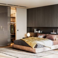 large bedroom interior 3d rendering - home decoration stock pictures, royalty-free photos & images