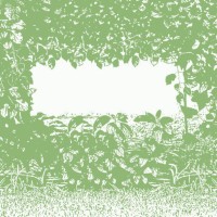 leaf frame - border - garden decoration stock illustrations
