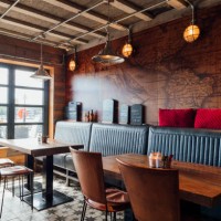 leeg restaurant - home decoration stockfoto's en -beelden