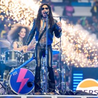 Lenny Kravitz seen during his concert during the UEFA Champions League 2023/24 final match between Borussia Dortmund v Real Madrid CF at Wembley...