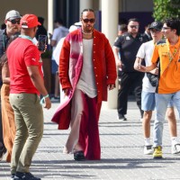 Lewis Hamilton of Mercedes ahead of Formula 1 Abu Dhabi Grand Prix at Yas Marina Circuit on December 7th, 2024 in Abu Dhabi, United Arab Emirates.