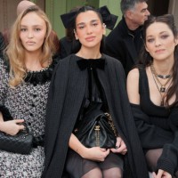 Lily-Rose Depp, Dua Lipa, Marion Cotillard at the Chanel Haute Couture Spring/Summer 2025 fashion show as part of Paris Couture Fashion Week held at...