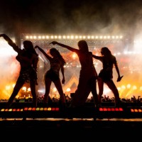 Lisa, Jisoo, Jennie, and Rosé of BLACKPINK perform at the Coachella Stage during the 2023 Coachella Valley Music and Arts Festival on April 22, 2023...