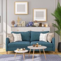 living room interior with picture frame on gray walls - home decoration stock pictures, royalty-free photos & images