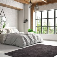 loft slaapkamer - home decoration stockfoto's en -beelden