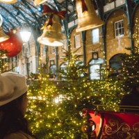 london's covent garden market aglow: christmas decorations in full splendor in london, uk - garden decoration stock pictures, royalty-free photos & images