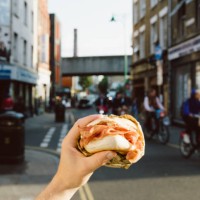 london street food - bagel - food stock pictures, royalty-free photos & images