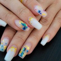 long fingernails with abstract design - nails art stock pictures, royalty-free photos & images