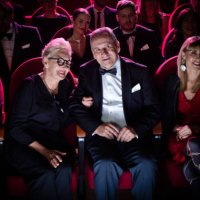 loving senior couple watching opera together - concert stock pictures, royalty-free photos & images