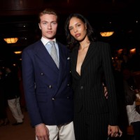 Lucky Blue Smith and Nara Smith at Ralph Lauren RTW Spring 2025 as part of New York Ready to Wear Fashion Week on September 5, 2024 in East Hampton,...