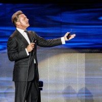 Luis Miguel performs in concert at Palau Sant Jordi on July 8, 2018 in Barcelona, Spain.