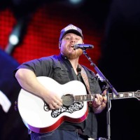 Luke Combs performs onstage during Day 3 of the 2022 Stagecoach Festival at the Empire Polo Field on May 01, 2022 in Indio, California.