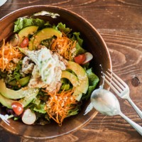 lunch food from the vegan restaurant buddha bowl. - food stock pictures, royalty-free photos & images