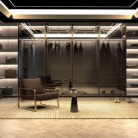 luxury dressing room with walk in closet ,armchair and coffee table - home decoration stock pictures, royalty-free photos & images