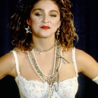 Madonna concert during a performance at MTV Video Awards on September 16, 1984.