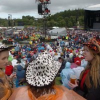 Madonna fans before the Madonna concert, at Slane Castle, Co Meath, Republic of Ireland
