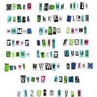 magazine cut out letters - fashion stock pictures, royalty-free photos & images