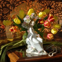 magical world - on the throne 2 - garden decoration stock pictures, royalty-free photos & images