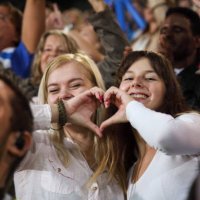 making heart shape in a crowd - concert stock pictures, royalty-free photos & images