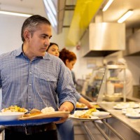 man eating at a buffet style restaurant - food stock pictures, royalty-free photos & images
