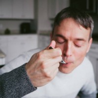 man enjoys meal at home - food stock pictures, royalty-free photos & images