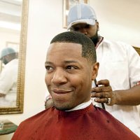 man having hair cut in barber shop - hairstyle stock pictures, royalty-free photos & images