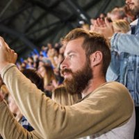 man photographing at a footbal match - concert stock pictures, royalty-free photos & images