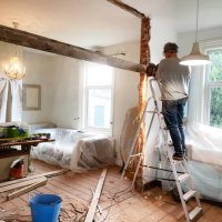 man removing a metal beam - home decoration stock pictures, royalty-free photos & images