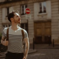 man standing in place de l'estrapade, paris - filming location for emily in paris - fashion stock pictures, royalty-free photos & images