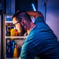 man thinking about what to eat - junk food stock pictures, royalty-free photos & images