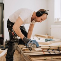 man working and renovating a house - home decoration stock pictures, royalty-free photos & images