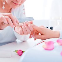 manicure treatment - nails art stock pictures, royalty-free photos & images