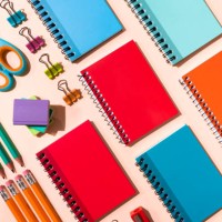 many office stationery items - home decoration stock pictures, royalty-free photos & images