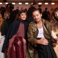 Marina Ruy Barbosa, Taylor Hill, Cole Sprouse and Ari Fournier attend the Chloé Womenswear Spring-Summer 2025 show as part of Paris Fashion Week on...