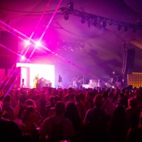 Matthew Lewin and Mica Tenenbaum of Magdalena Bay perform onstage at the 2023 Coachella Valley Music and Arts Festival on April 14, 2023 in Indio,...