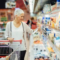 mature woman groceries shopping. - food stock pictures, royalty-free photos & images