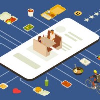 meal delivery app illustration - junk food stock illustrations