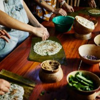 medium close up shot of woman making mayan tamale during cooking class while on vacation - food stock pictures, royalty-free photos & images