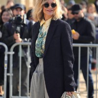 Meg Ryan attends the Loewe Paris Womenswear Spring-Summer 2025 show as part of Paris Fashion Week on September 27, 2024 in Paris, France.
